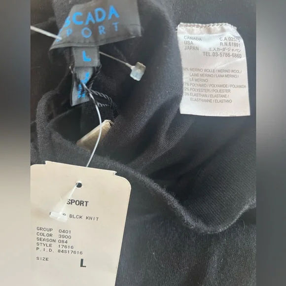 NWT $370 Escada Track Pants Side Stripe LOOSE FIT CRYSTAL Logo Size L - Picture 6 of 11